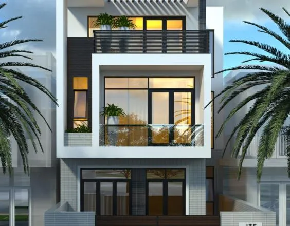 Mẫu thiết kế nhà phố 1 trệt 2 lầu tuyệt đẹp